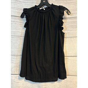 Ces Femme Sleeveless Ruffle Top Size M
